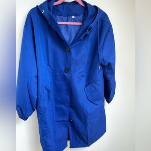Cobalt Blue Raincoat NWOT